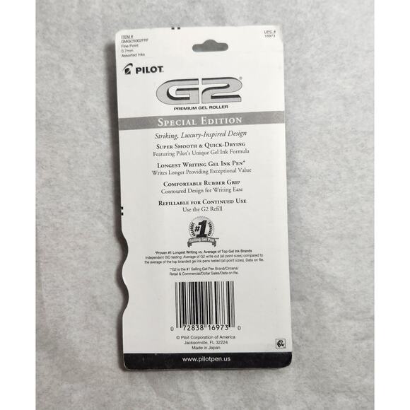 Pilot G2 Special Edition Premium Gel Roller 0.7MM Fine Pen 5 Pack Brand New - Picture 4 of 4